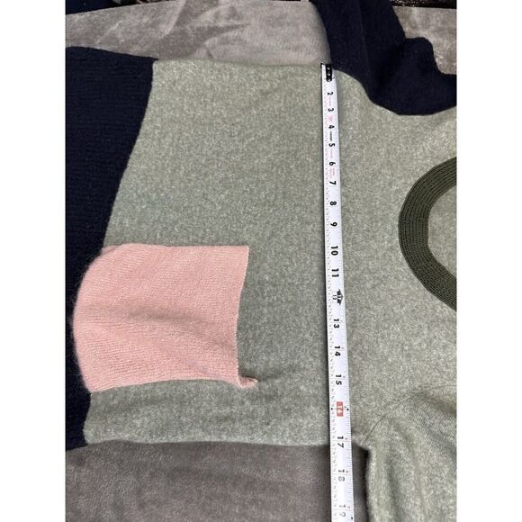 COS color block green/blue/ pink wool knit Sweater Small - Picture 7 of 14